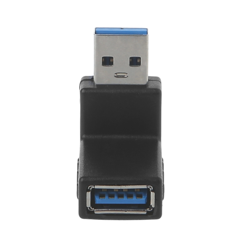 90degree Left Right Angled USB 3.0 A Black Male To Female Connector Adapter For Laptop PC