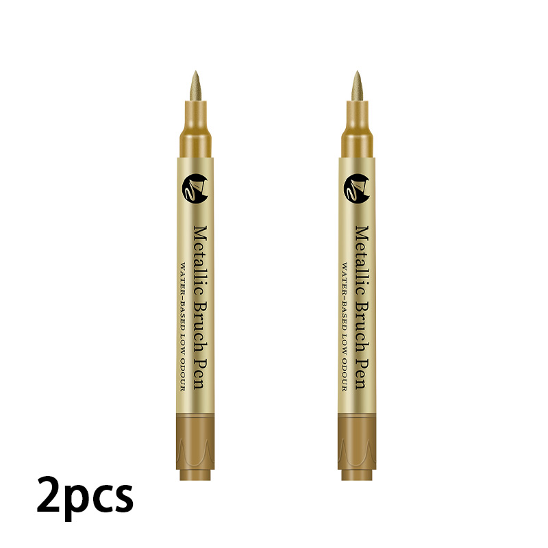 1/2/6/12 Stuks Art Markers Goud/Sliver 1-4MM Pen Tip Hervulbare Inkt Waterdicht voor Schilderen Wielnaaf Kleur Reparatie Schoolbenodigdheden: Rood