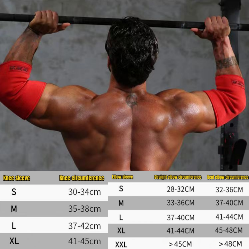 Kraft Gewichtheben-Ellenbogen-Ärmel, hockende Knie-Ärmel für Gewichtheben, Bodybuilding, Beruf, Kreuzheben-Ellenbogen- und Knie-Ärmel