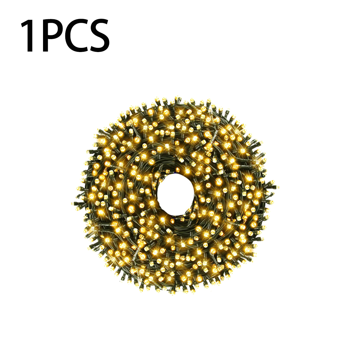 1/2/3 Uds. Guirnalda de luces LED 10M/20M/30M adorno de Hada de árbol de Navidad para exteriores 220V enchufe europeo/110V enchufe estadounidense, lámpara de decoración de CW/WW/RGB: RGB / 0,5 W / enchufe europeo