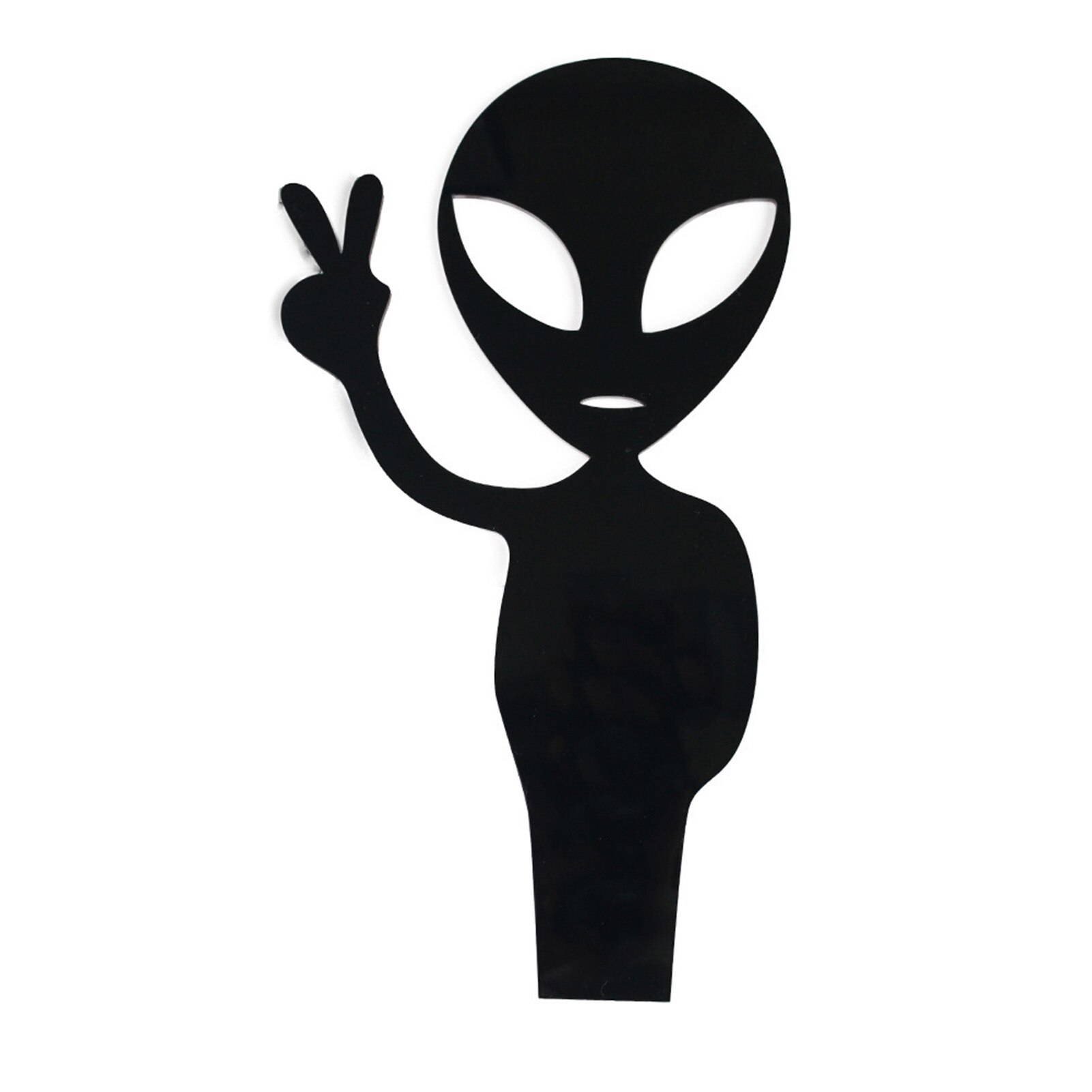 Funny Acrylic Black ET Alien Garden Outdoor Decoration Personality Fence Yard Planetary Gardening Ornaments: B