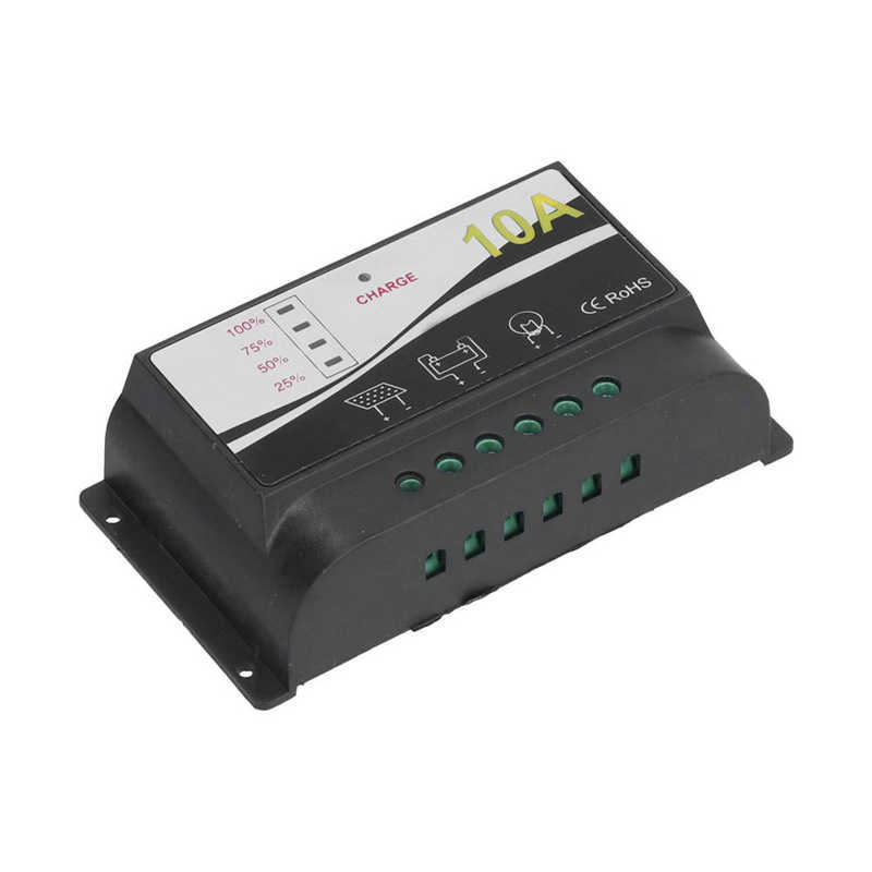 Solar Charge Controller Regulator Durable ABS Housing Solar Panel Charger Discharge Regulator 12V 24V Solar Panel Regulator