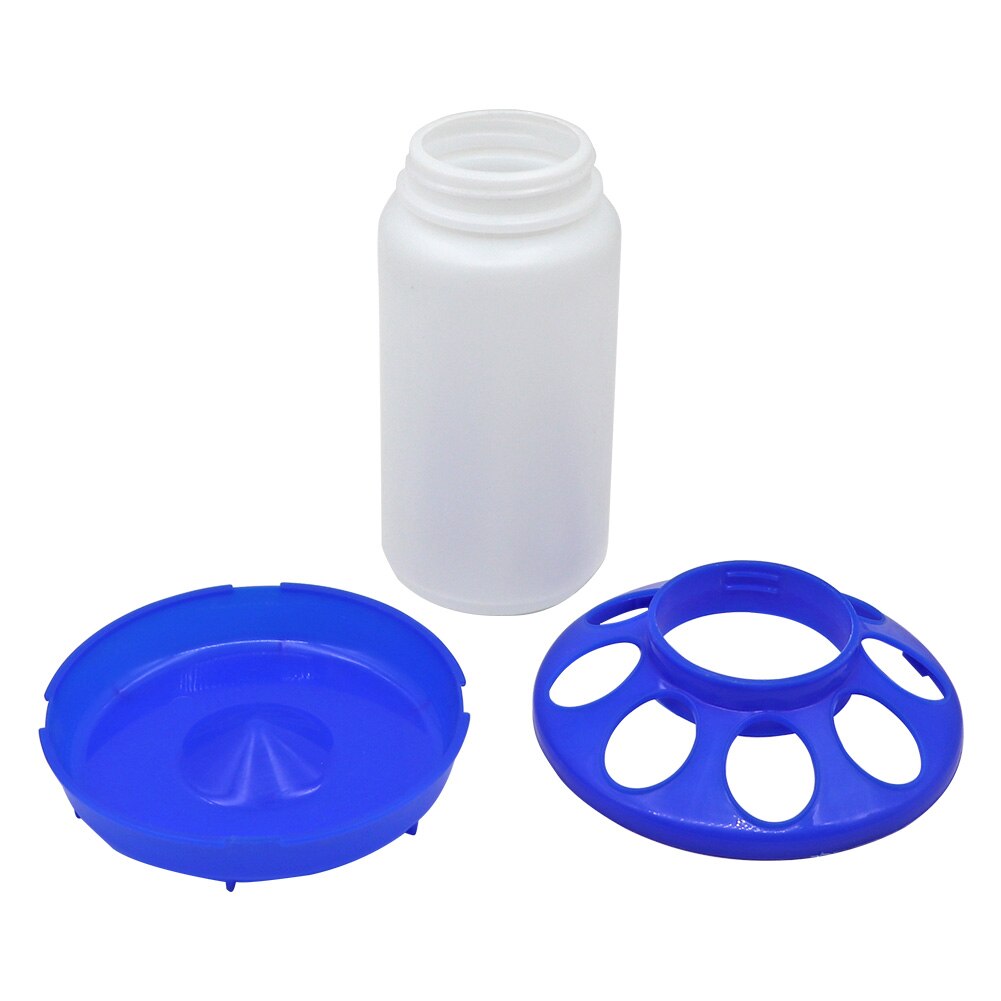 1L Chicken Feeder Bucket Poultry Practical Bird Feeding Fountain Plastic Seed Water Dispenser