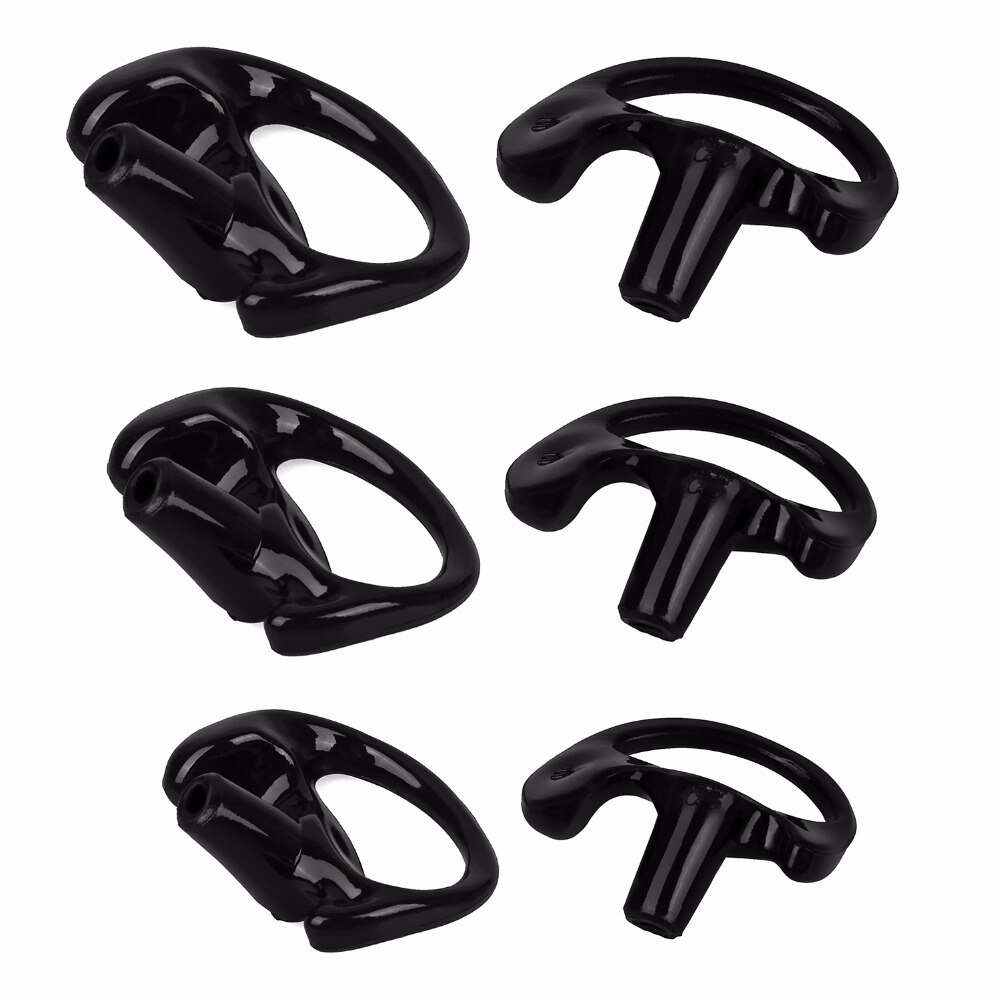 YIDATON-auriculares blandos de silicona blanca para Walkie Talkie, auricular de tubo acústico oculto, tamaño pequeño/Medio/grande, 3 pares