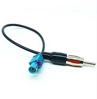 Dual Fakra to Din FM AM Car Radio Antenna Adapter - Splitter Stereo Converter Signal Booster Amplifier: WHITE