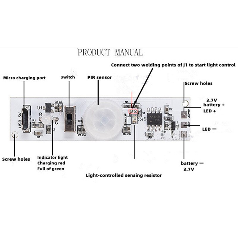 LED Cabinet Lamp Hand Induction Switch Infrared Induction the Circuit Board Wardrobe Light Switch