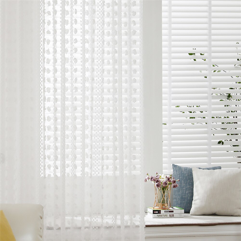Window Curtain Home Window Decoration White Window Screening Door Curtains Home Room Accessories