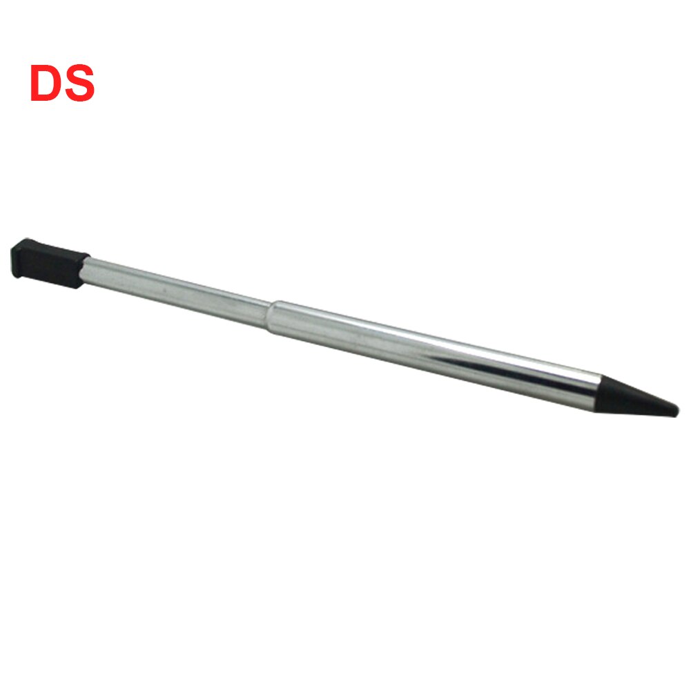 Lápiz Stylus escritura portátil extensible asistente piezas de repuesto consola de juegos Metal práctico para L I DS XL: Black DS