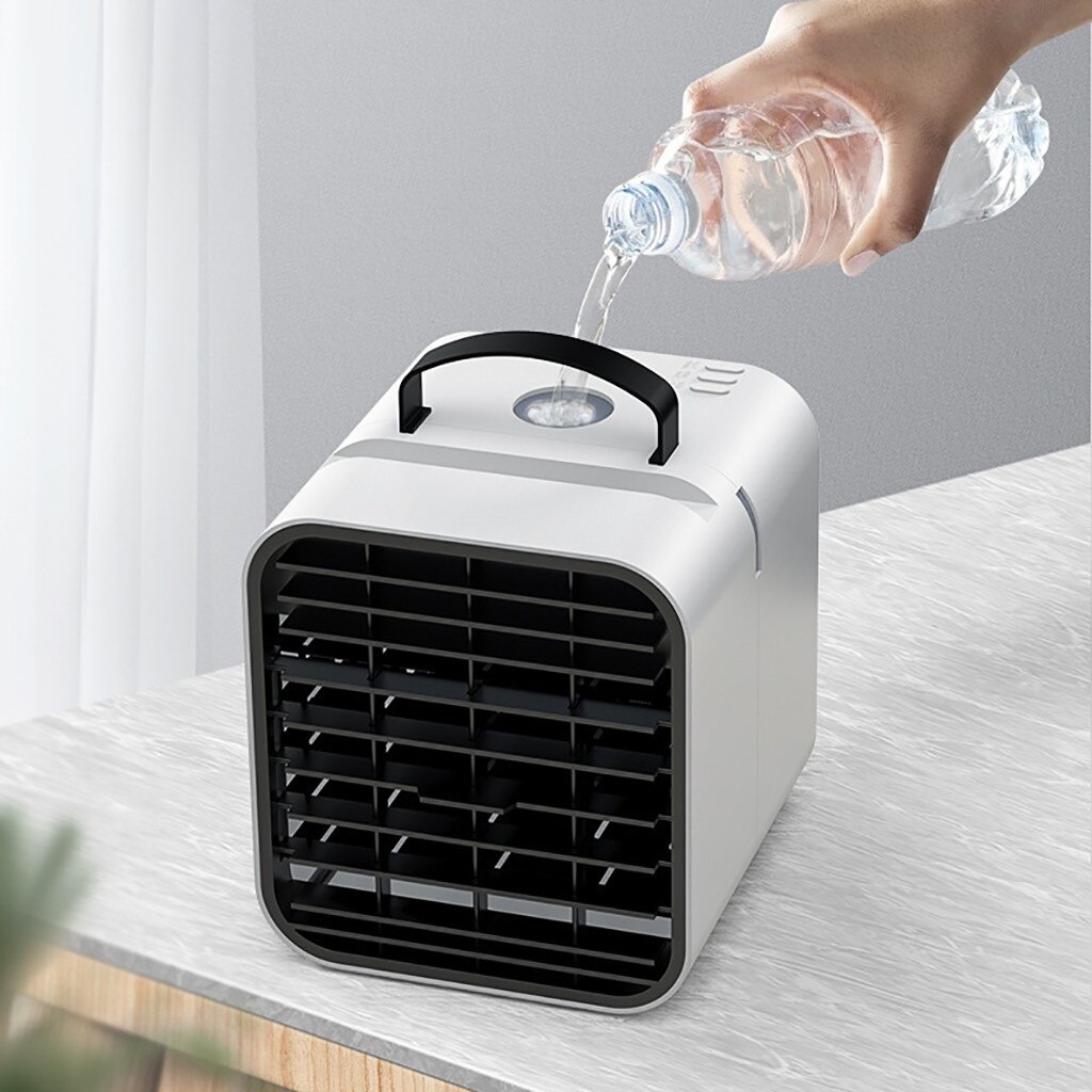 Portable Air Cooler Fan Mini Mobile Air Conditioner For Home Cooling Fan Portable Air Conditioning Personal Space USB Desk Fans