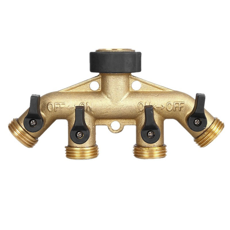 Rask 3/4 &quot; 2/4 -veis rote hageslange splitter y-type vannkran koblingsfordeler til utendørs kran og kran: 4 -veis eu
