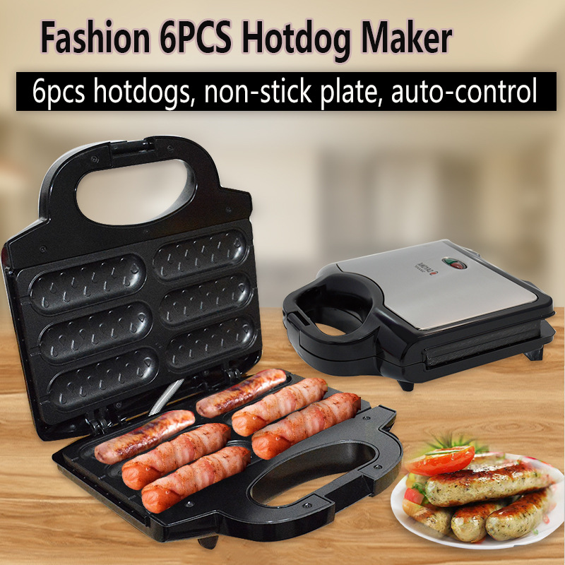 Elektrische Waffel Wurst Maschine Knusprig Französisch Hund Lutscher Stock Frühstück Braten Pfanne Hotdog Mais Backen Grill Grill EU