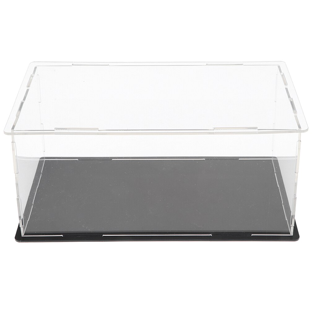 Acrylic Display Box Perspex Case Self-Assembly Plastic Base Dustproof For Model: 20x12x9cm