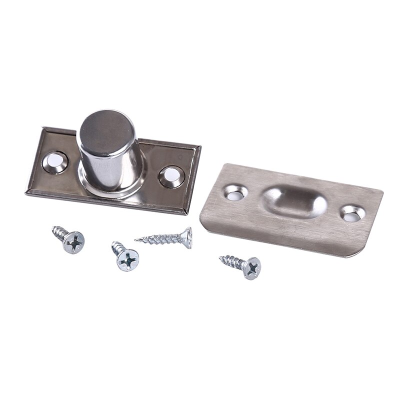 Silver Stainless Steel Closet Door spring Ball Catch Home Cabinet Door Latch