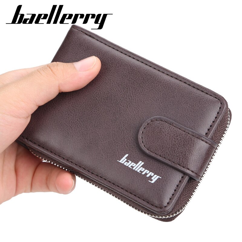 Baellerry Many Departments Credit Card Holder Wallet Men Leather Cardholder Purse Extendable Business Card Case Purses