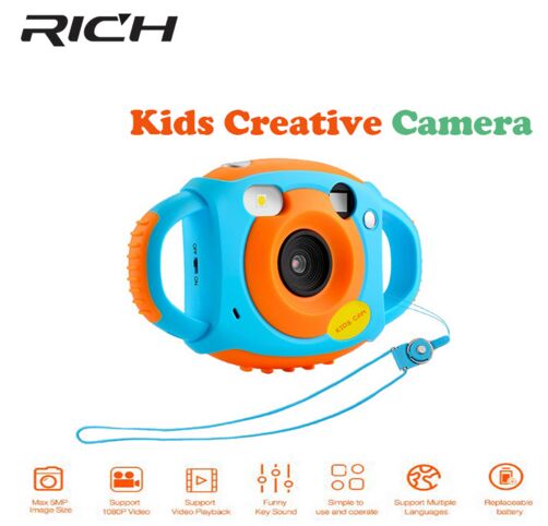 upgraded lithium battery Mini Kid Cameras 5MP HD Projection Digital Camera Fotografica Digital Portable Cute Neck Child