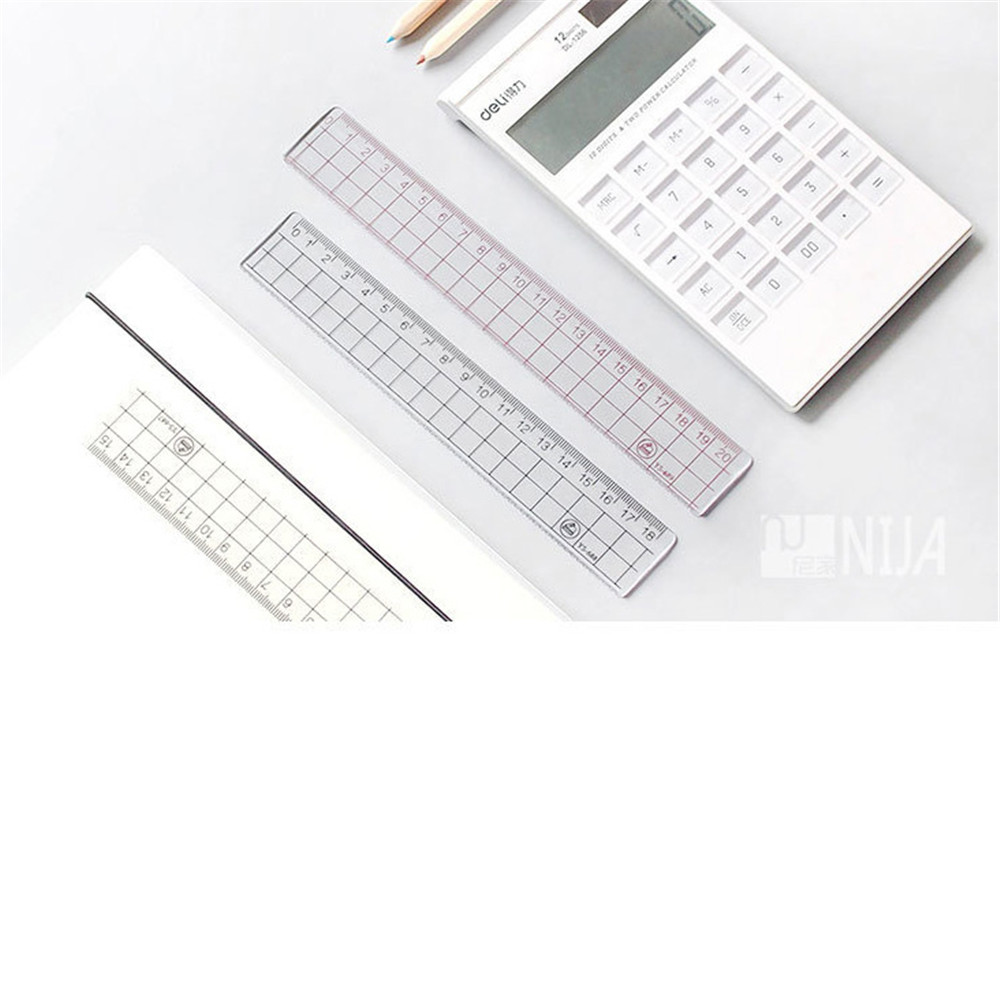 15cm 18cm 20cm transparente Simple regla reglas para acrílico aprendizaje papelería oficina de dibujo Suministros 1 Uds