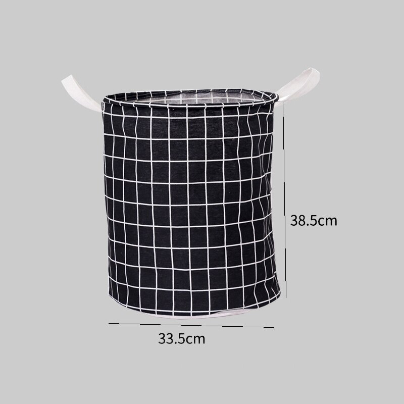 New japanese cotton and linen fabric laundry basket, foldable storage bucket, waterproof laundry basket, storage basket