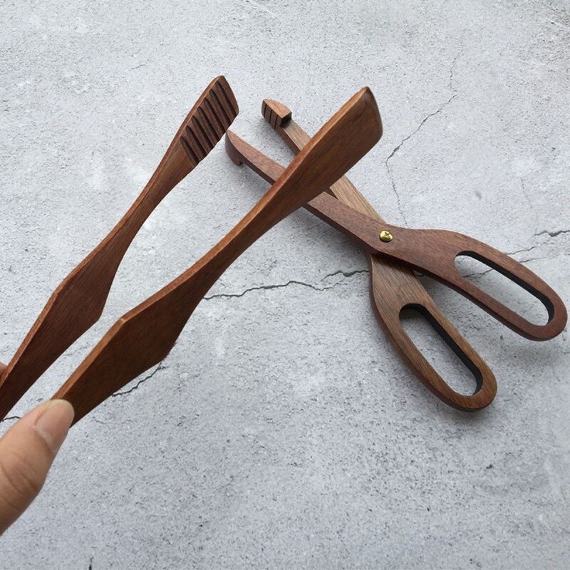 Pinzas de madera para pan, para aperitivos, tartas, comida, barbacoa, ensalada al horno