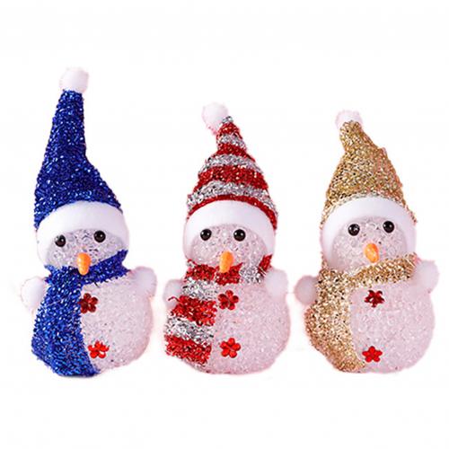 Strass Sneeuwman Met Kleurrijke Hoed Nachtlampje Kerstcadeaus Decoraties Kids Educatief Speelgoed Voor Kinderen: Default Title