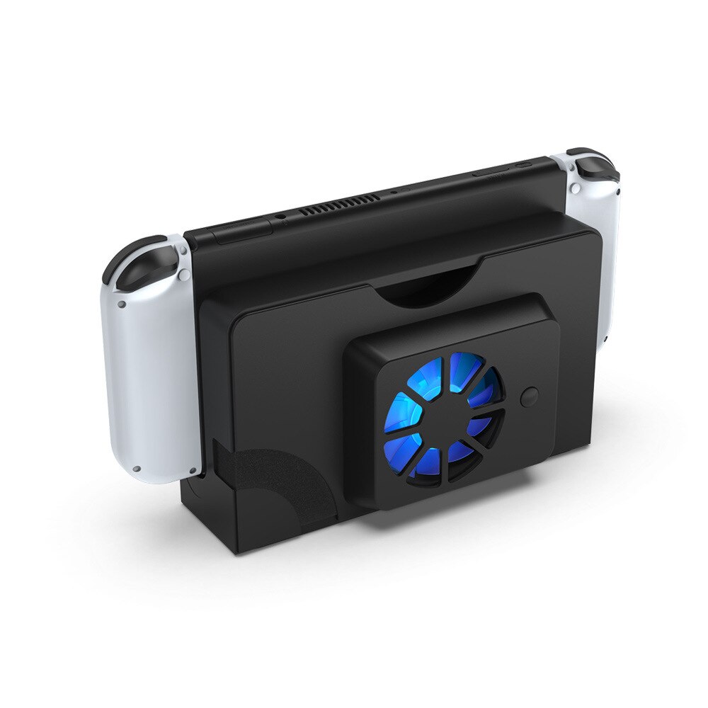 Refroidisseur Oled pour Nintendo Switch, accessoires de jeu, contrôle de la température, ventilateur de refroidissement pour Console de jeu, avec câble USB: Black