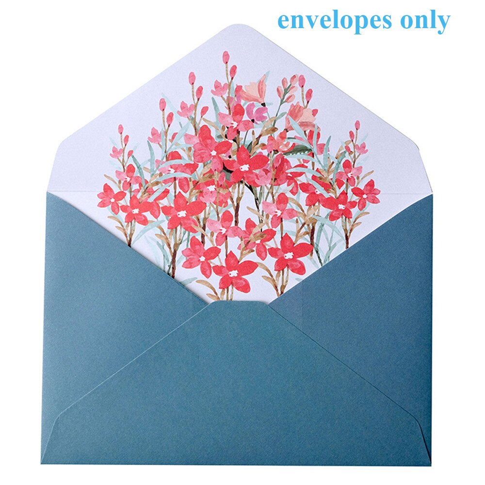 Vintage Flower Pattern Envelopes with Letter Papers Set Birthday Party Wedding Invitation Bags Kawaii Stationery School Supplies: E-6pcs envelopes