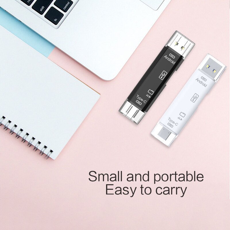 5 in 1 USB Type C / USB / Micro USB SD TF Memory Card Reader OTG Adapter UK