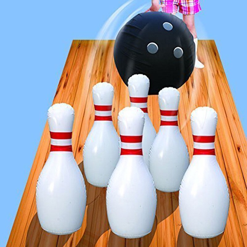 Giant Opblaasbare Bowling Set Enorme 22 Inch Pins En Extra Grote 16 Inch Bal Geweldig Op Gazon En Yard Indoor outdoor Game Voor Kid