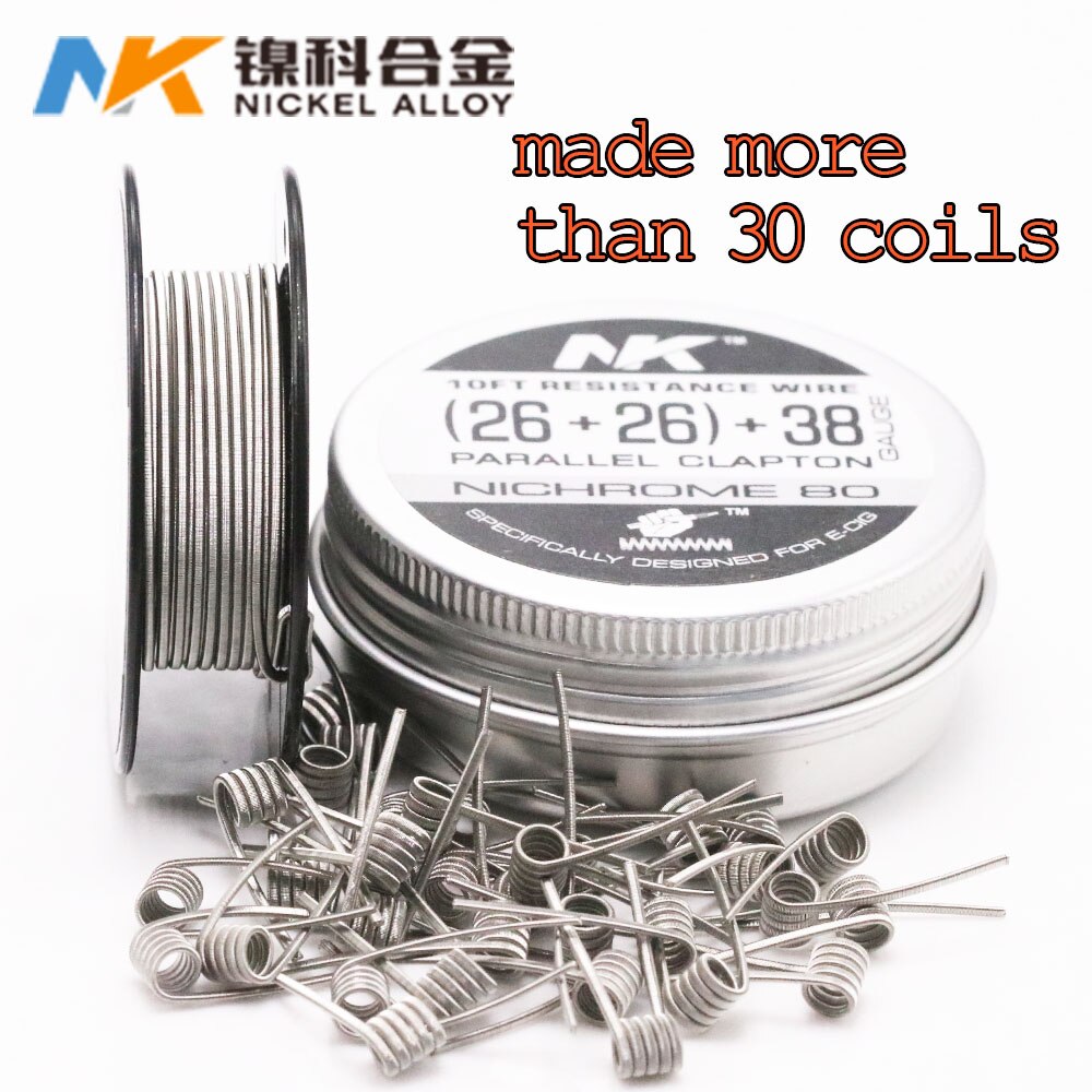 NK 10ft nichrom 80 mtl verschmolzen clapton draht rda rta ni80 heizung draht versetzt nicrome vape spule draht