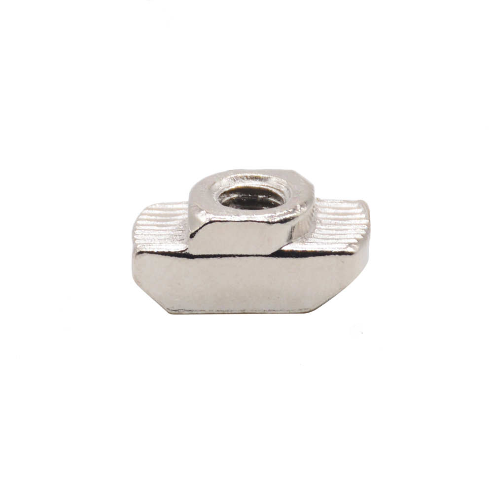 Tuercas de acero al carbono tipo T, Conector de aluminio, M3, M4, M5, M6, para conforme al estándar europeo, perfil de aluminio Industrial 3030 para Kossel