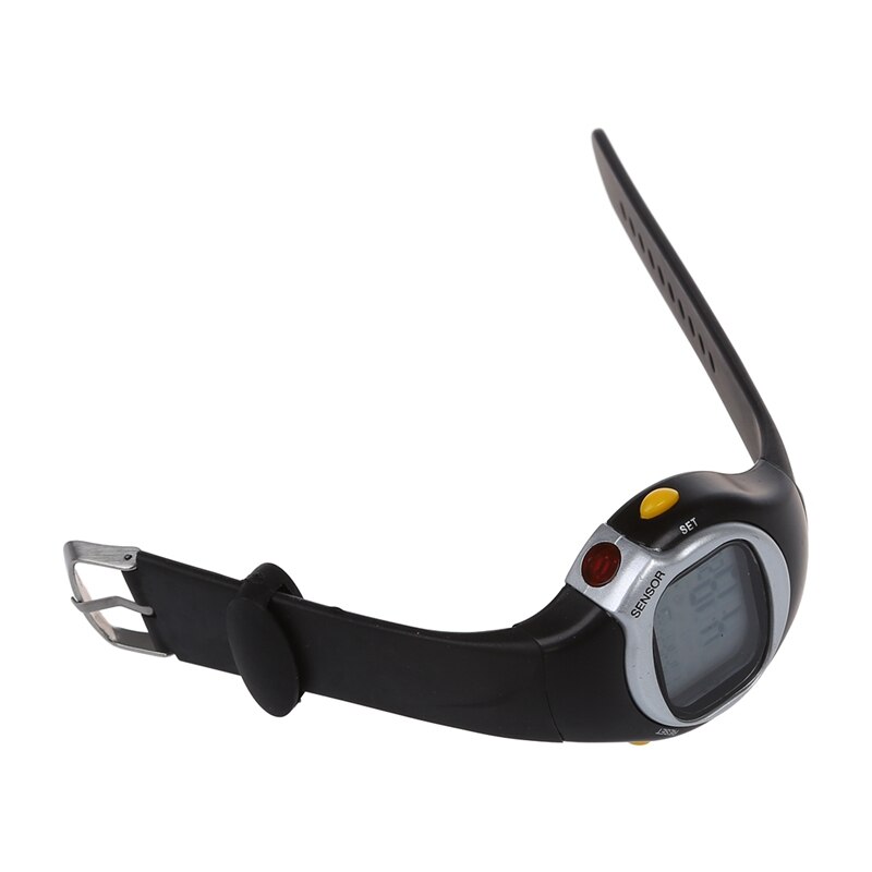 Sport Pulse Heart Rate Monitor Calories Counter Fitness Wrist Watch Black