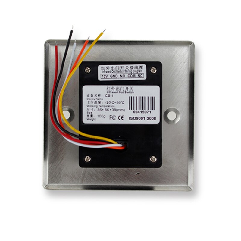 Infrarood no touch exit drukknop met LED voor home security alarm deur exit schakelaar emergent exit