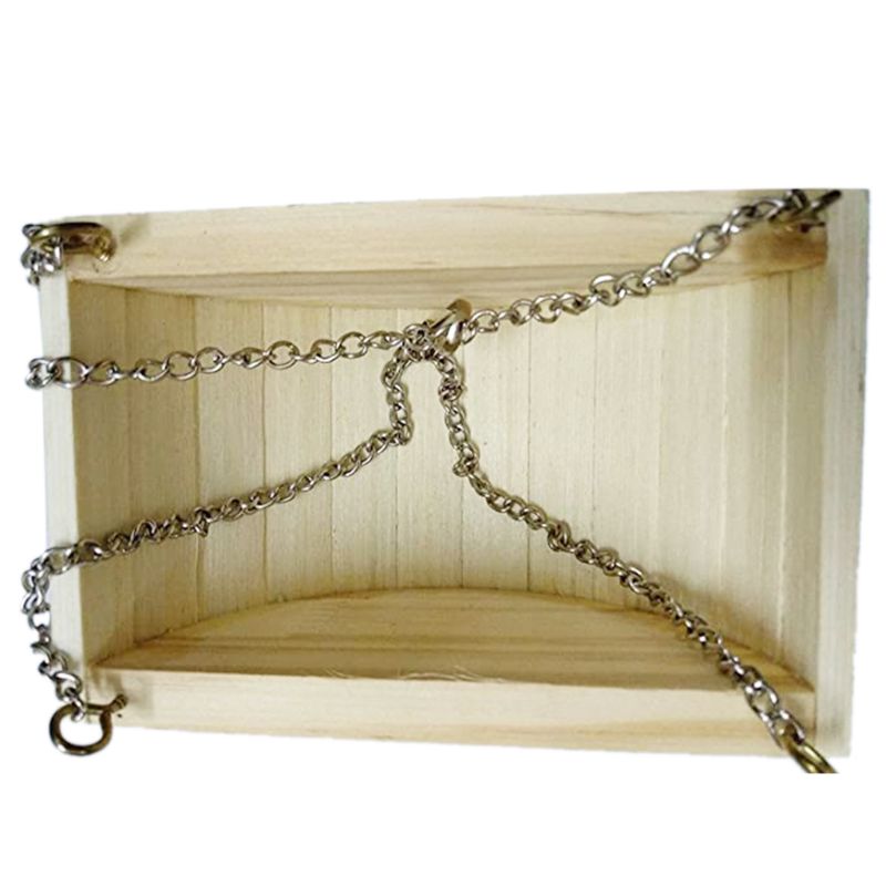 Natuurlijke Houten Schommel Rest Bed Mand Huis Speelgoed Voor Hamster Gerbil Rat Muis Kooi