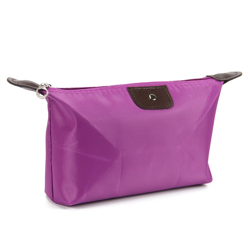 Knoedel Make-Up Tas Effen Kleur Cosmetische Tas Toevallige Multifunctionele Cosmetische Make-Up Toilettas Opslag Handtas: Purple