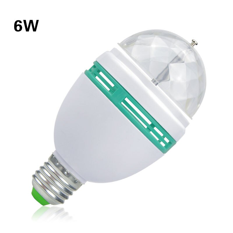 3w 6w e27 rgb ledet lampe pære magisk farge projektor automatisk roterende scene lys  ac85-265v 220v 110v til fest bar ktv diskotek: 6w