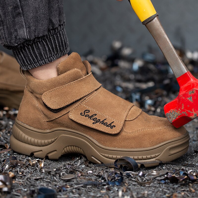 Scarpe antinfortunistiche da lavoro per uomo Spark antispruzzo indistruttibile punta in acciaio uomo stivali antinfortunistici da lavoro Sneaker da costruzione maschile antisfondamento