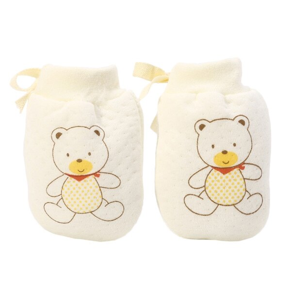 Bello Infantile Del Bambino Delle Ragazze Dei Ragazzi Anti Scratch Mittens Morbido Neonato Guanti Regali: Giallo