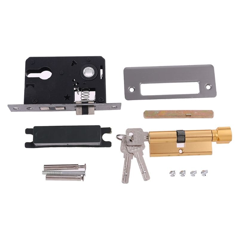 Aluminum Alloy Door Lock Continental Minimalist Mute Cylinder Security Interior