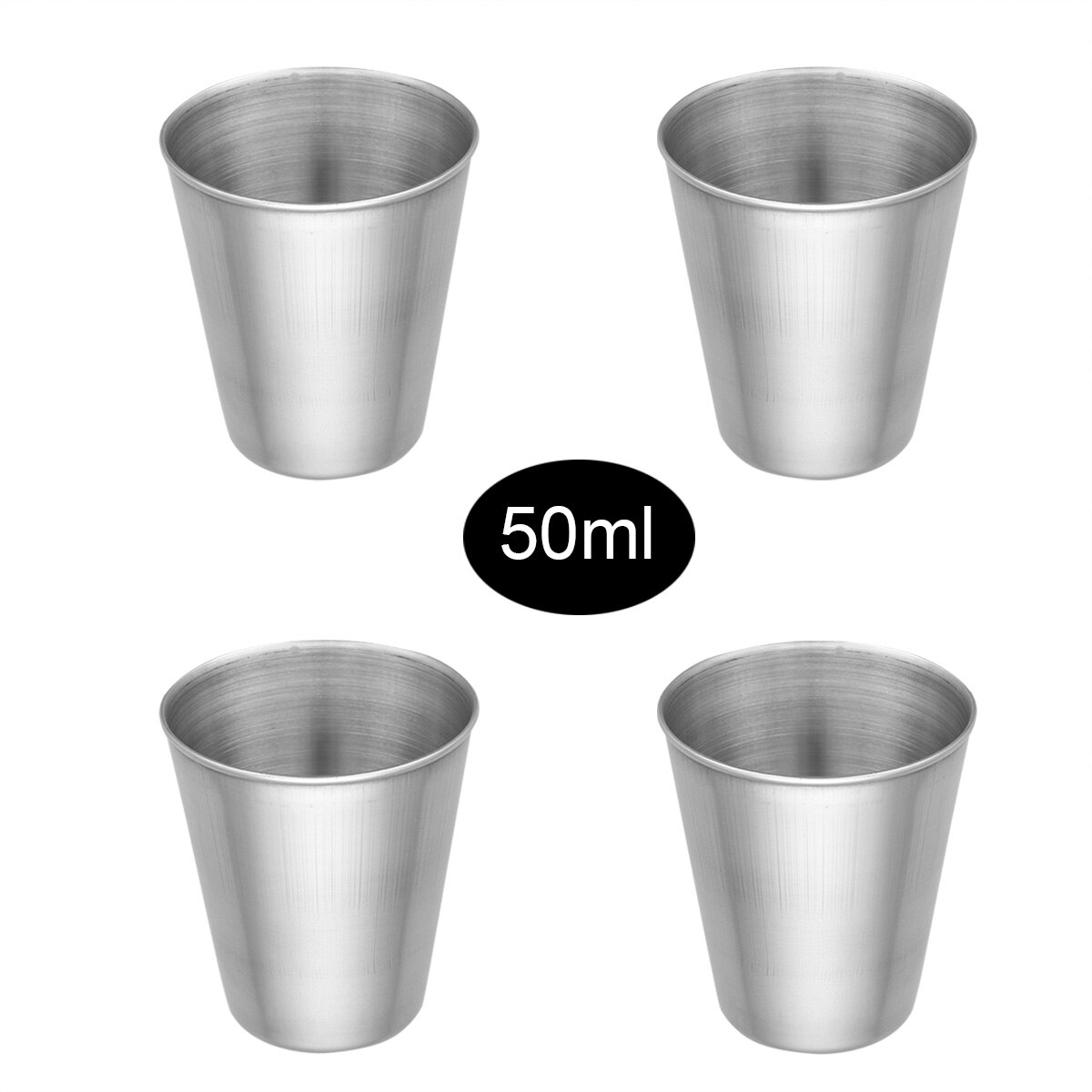Unbreakable Stainless Steel Drinking Pint Cups Water Tumblers Reusable Drinking Glasses Cups beer cup For Children and Adults: 180ml