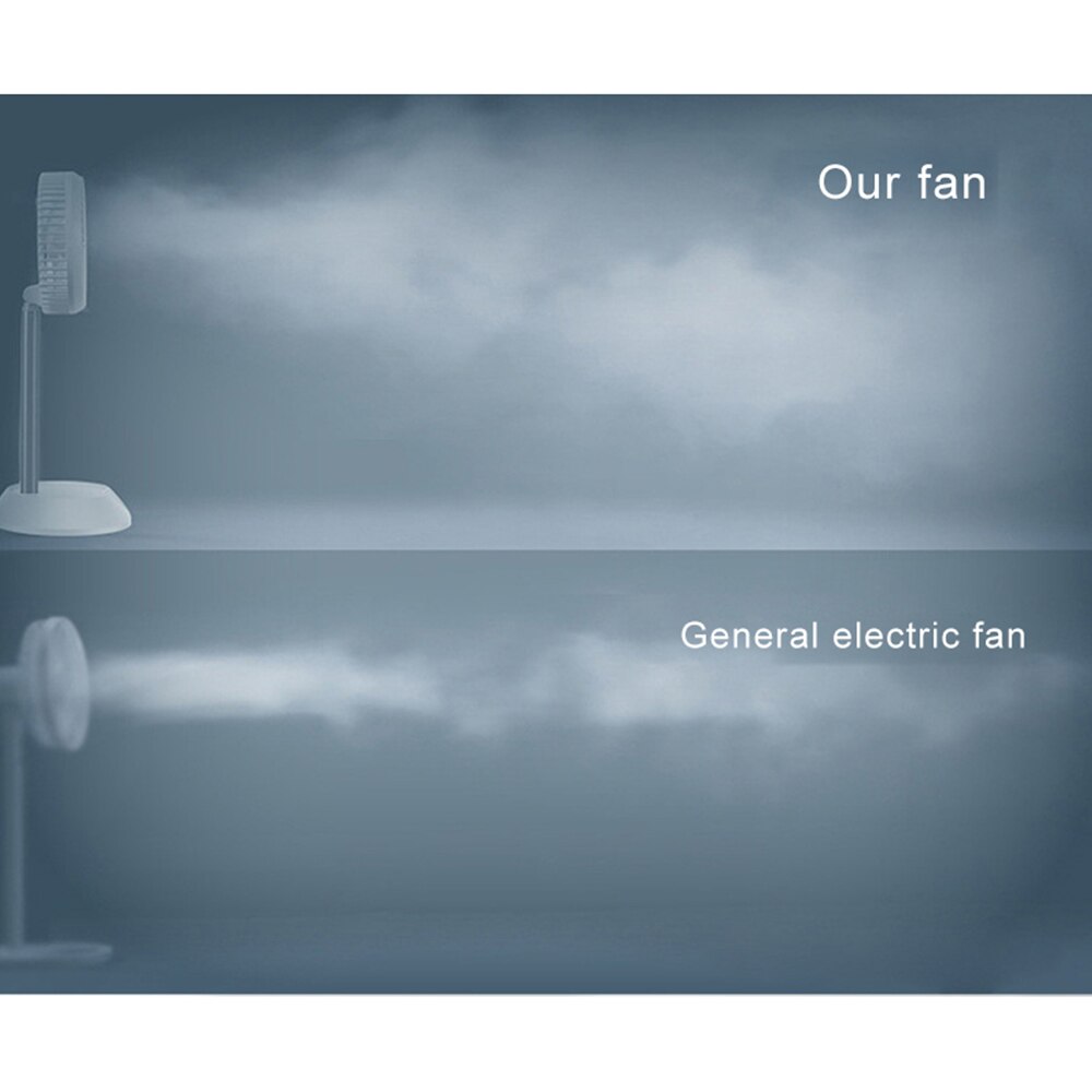 Justerbar stativ vifte bærbar teleskopisk gulvvifte med nattlampe til kontor hjemme utendørs camping stativ vifte