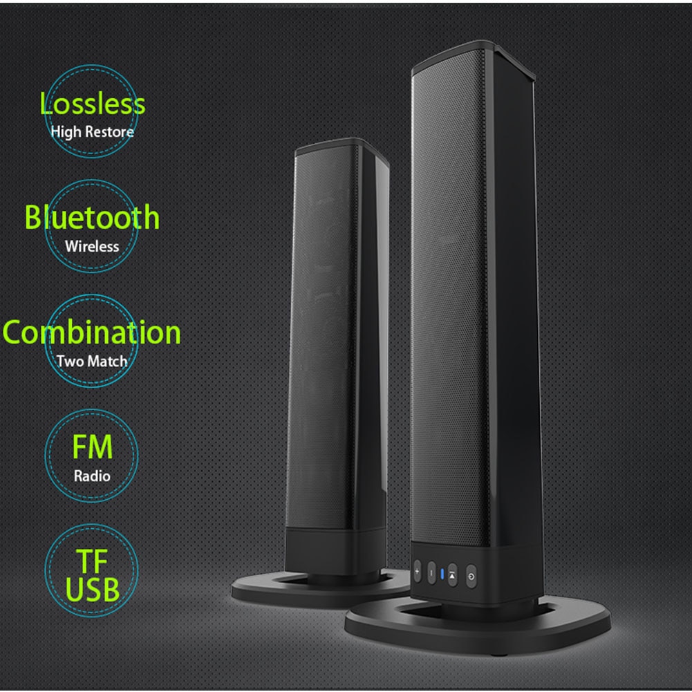 Stereo Audio Home Bluetooth Speaker Split Electric Outdoor Foldable Sound Blaster TV Theater PVC Portable Soundbar