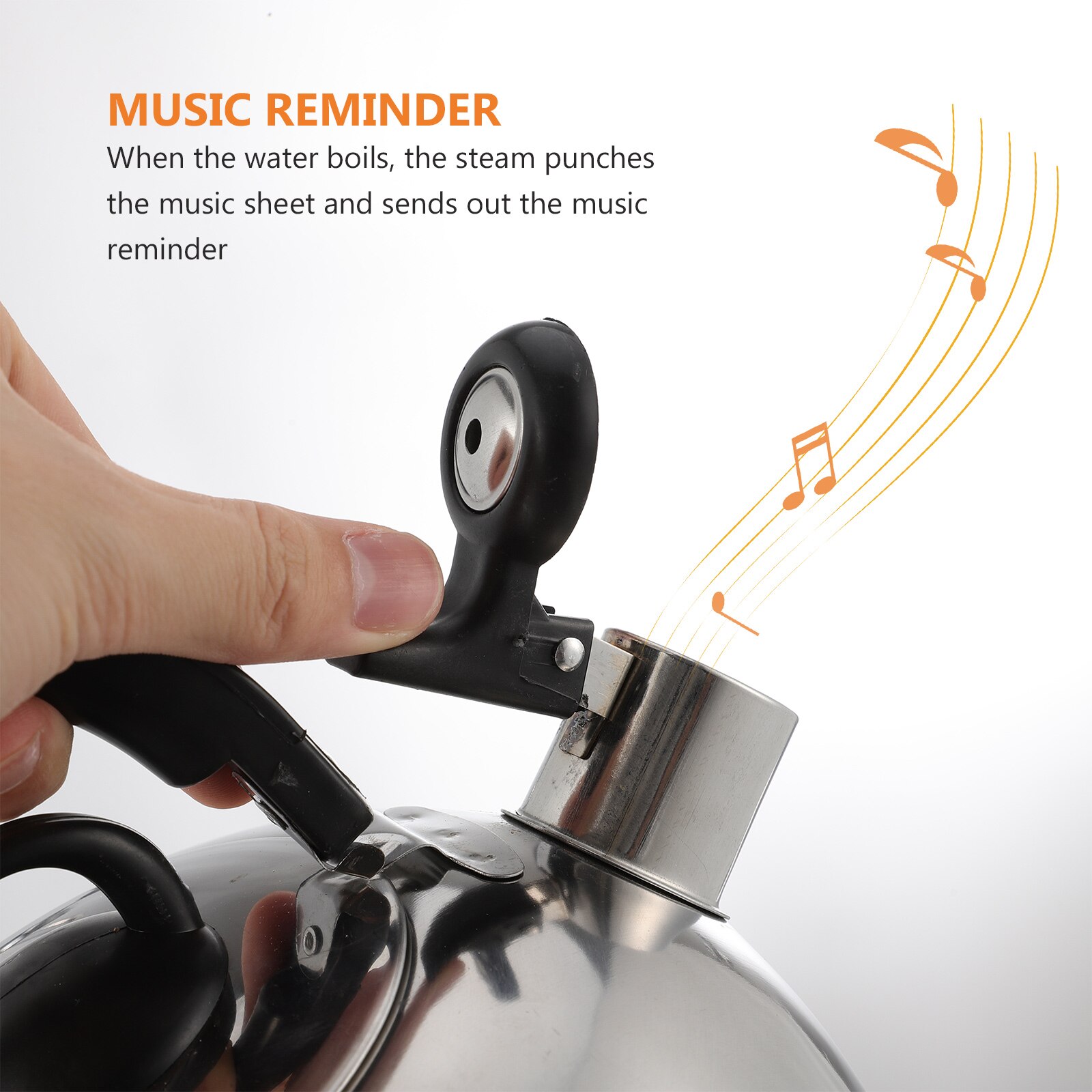 1Pc 1.2L Stainless Steel Teakettle Boil Water Kettle Sounding Kettle Singing Induction Cooker Gas Stove Universal Kettle