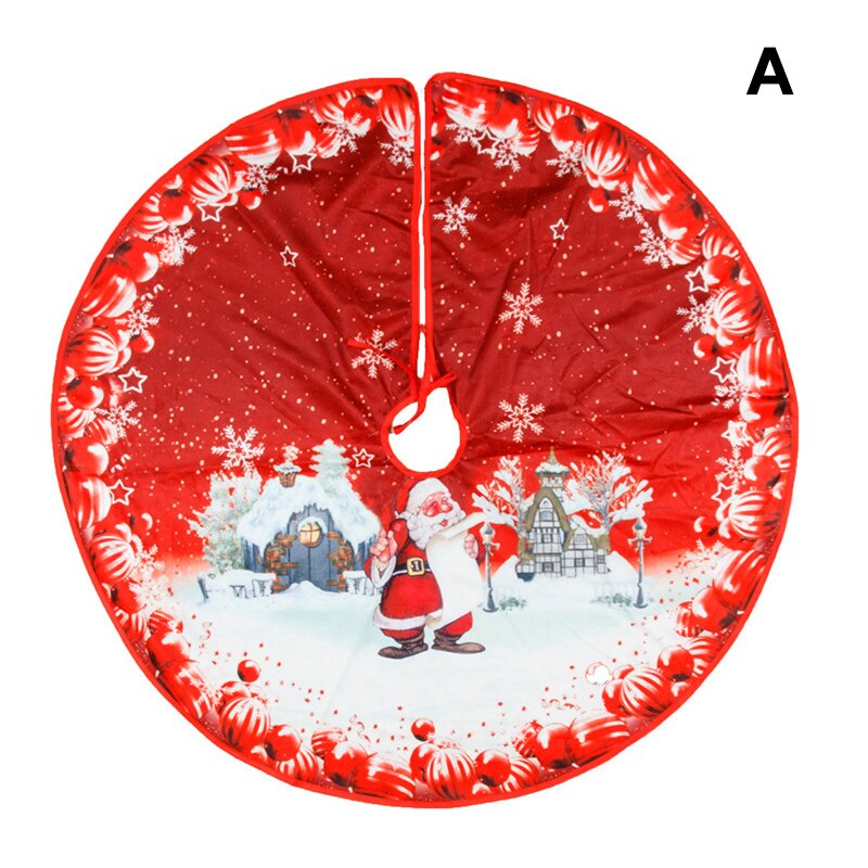 Juletræ nederdel rød jul jingle træ måtten med kvast xmas stort træ måtte til jul festdekorationer okt 99: -en