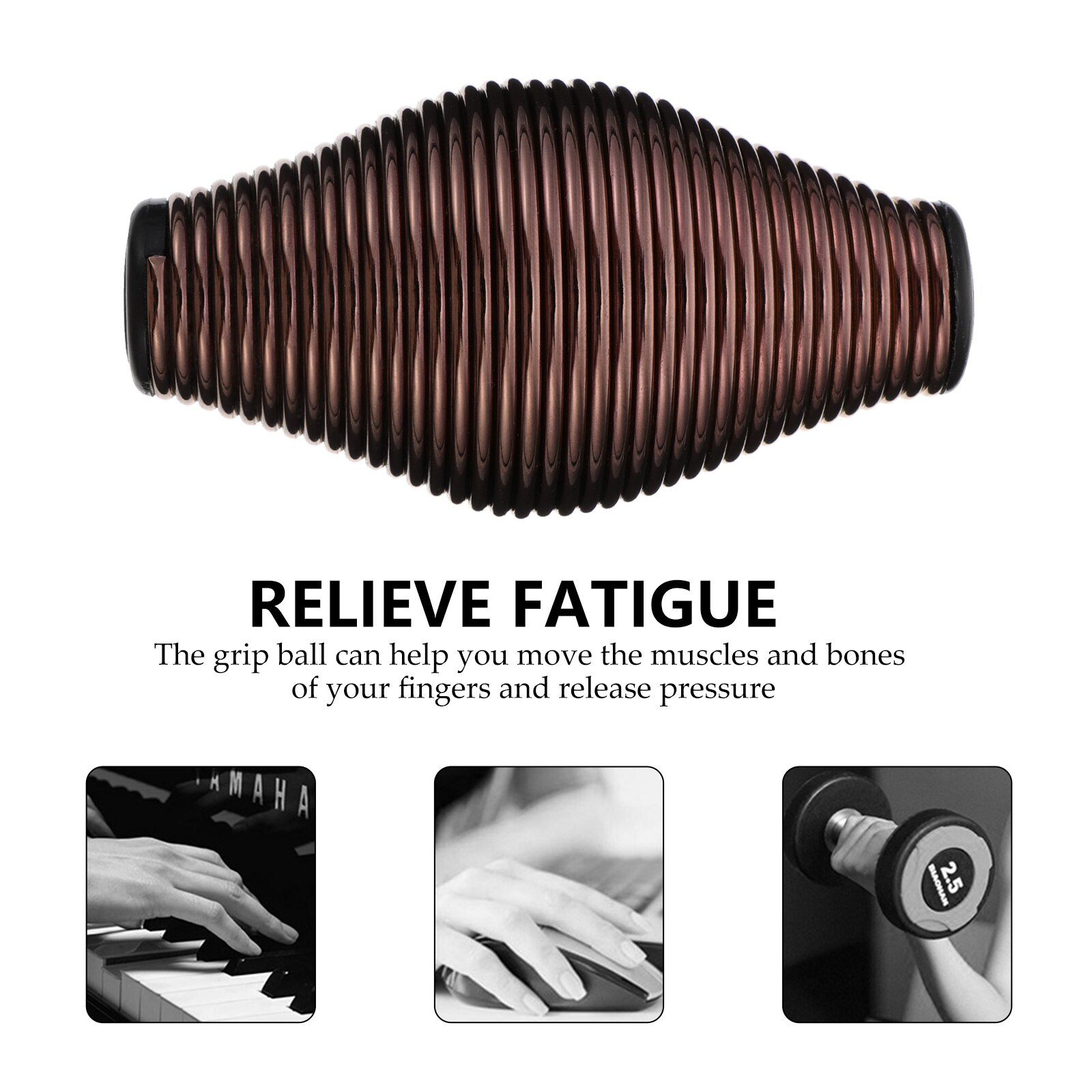 Resorte de acero de agarre de mano, fortalecedor, alivio del estrés, alivio del estrés