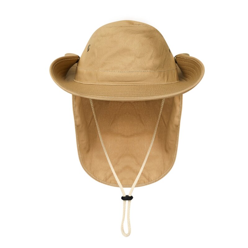 Gorro con solapa para exteriores, parasol portátil Anti-sudor, funda para el cuello, sombrero para el sol, accesorios de ropa deportiva con correa para la barbilla: K