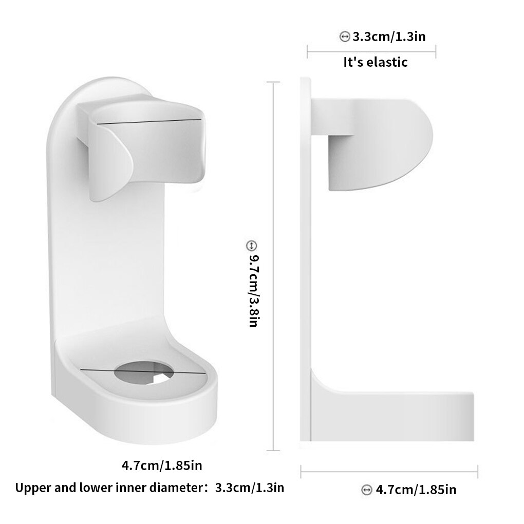 Electric Toothbrush Holder Wall-Mounted Traceless Stand Rack Toothbrush Organizer Space Saving Bathroom Accessories: A-White