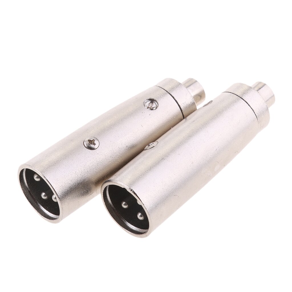 XLR Male To RCA Female Adapter For Microphone Connectors Amplifier
