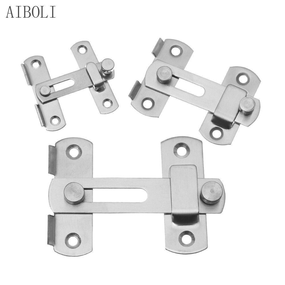 Guard Latch Bolt with Screws Sliding Window Door Lock Handle Stainless Steel Door Latch Home Safety Chain Door Home Hardware