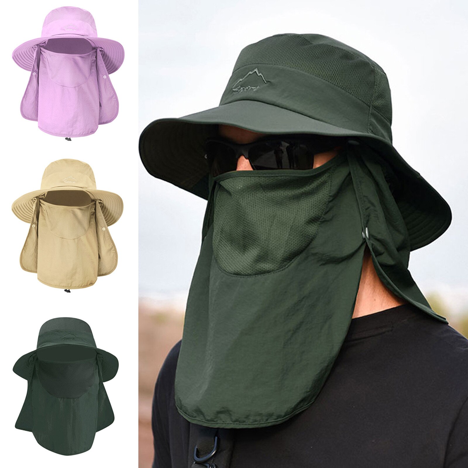 Mannen Vissen Hoed Outdoor Vissen Cap Uv Bescherming Verstelbare Ademend Zonnescherm Solid Casual Thermische Vissen Hoeden