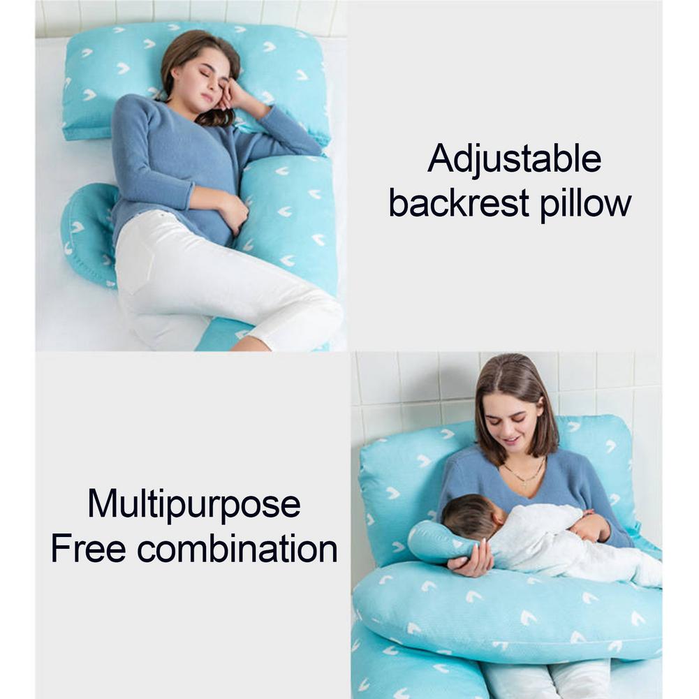 Multifunctional Cotton Maternity U Shaped Oversized Pillow Soft