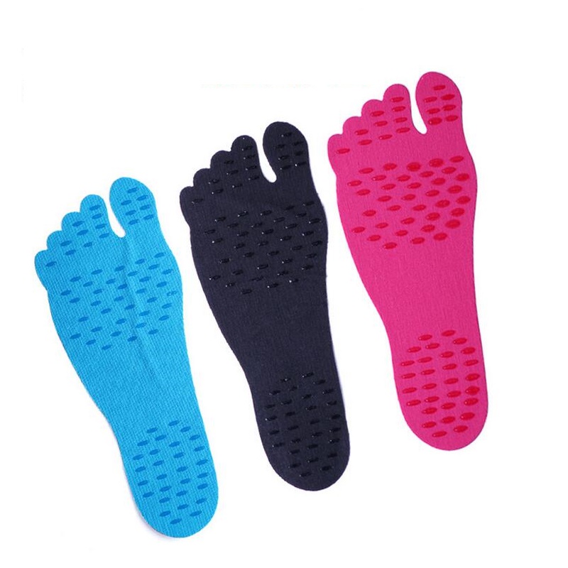 2 Pairs Adult Seaside Beach Feet Protective Soles Child Slip-proof Insulation stickers Invisible Beach insoles Foot Plantar Pads